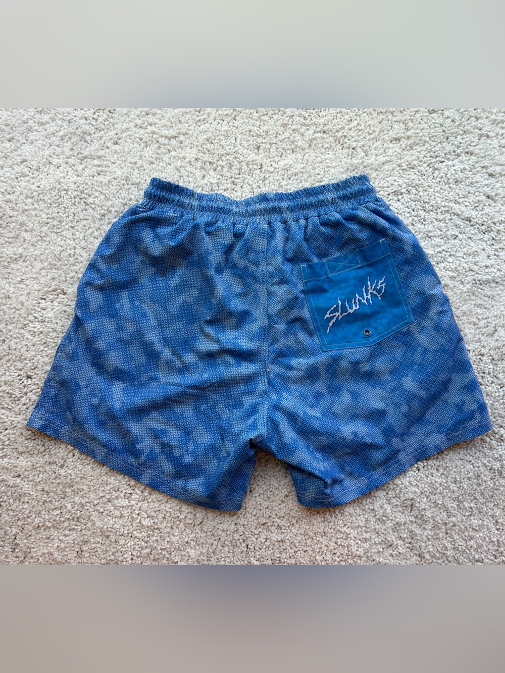 Blue Men's Hybrid Shorts with Elastic Waist - Picture 2 of 3